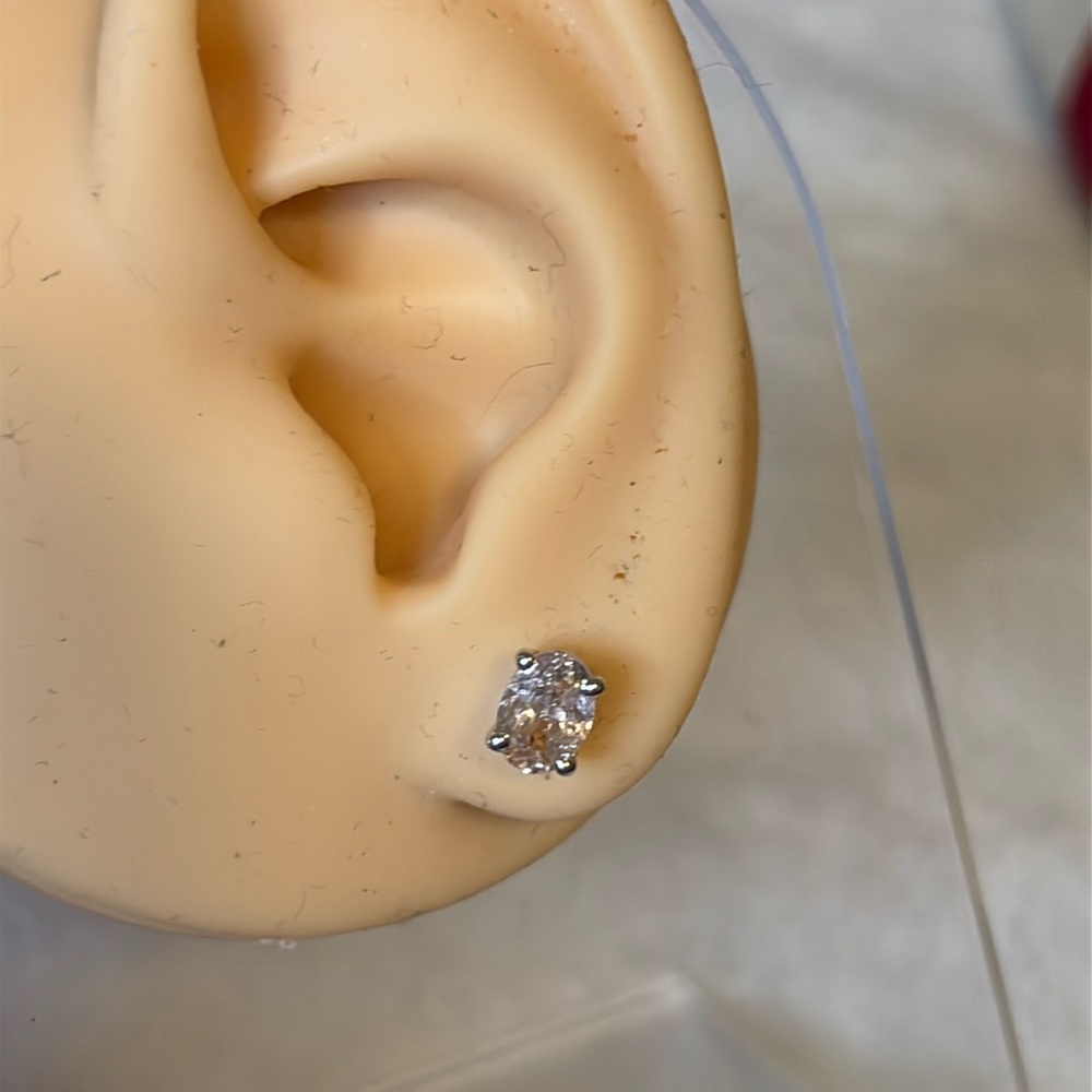 Natural Morganite S925 Sterling Silver Stud Gemstone Earrings